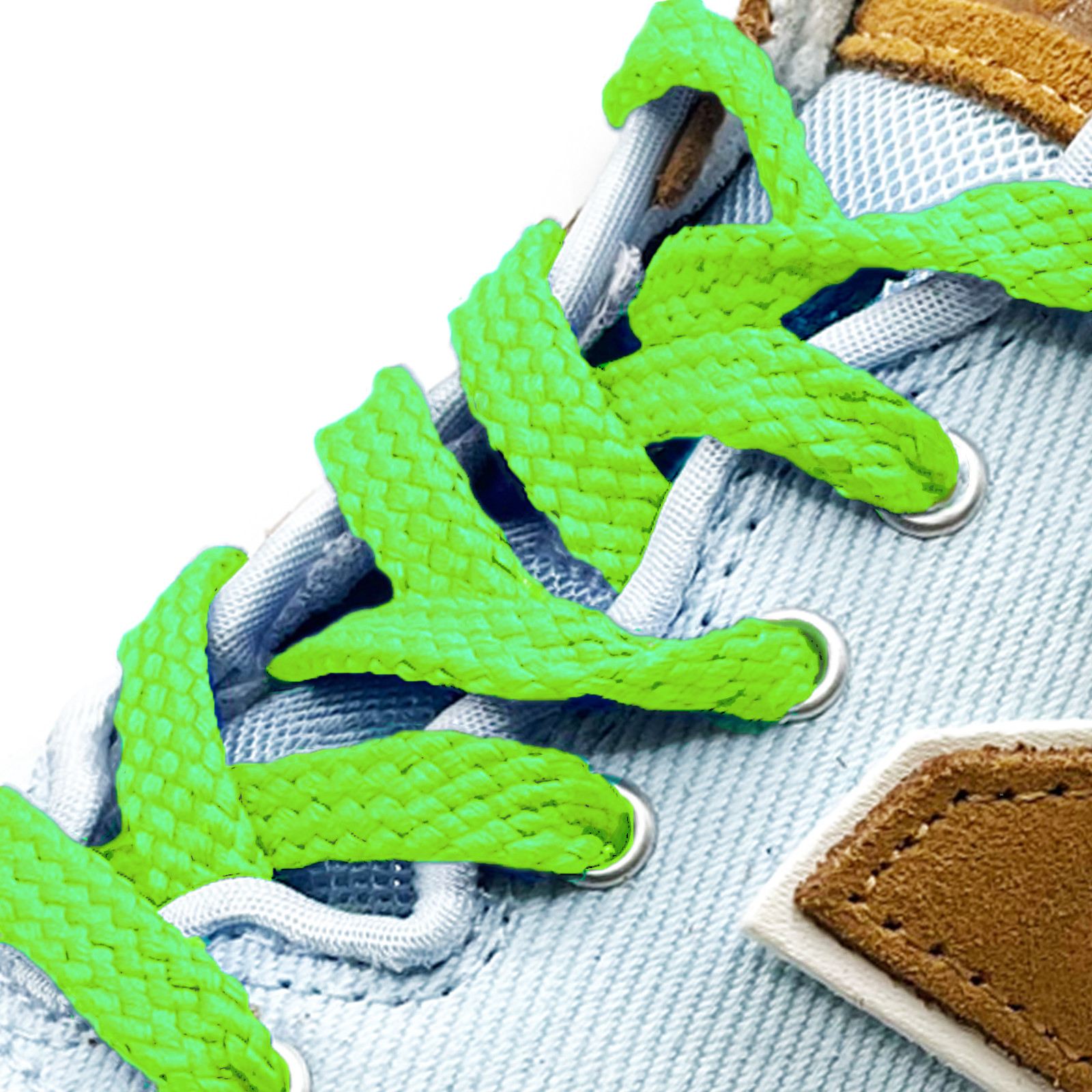 Lime 120cm Flat Cx Laces