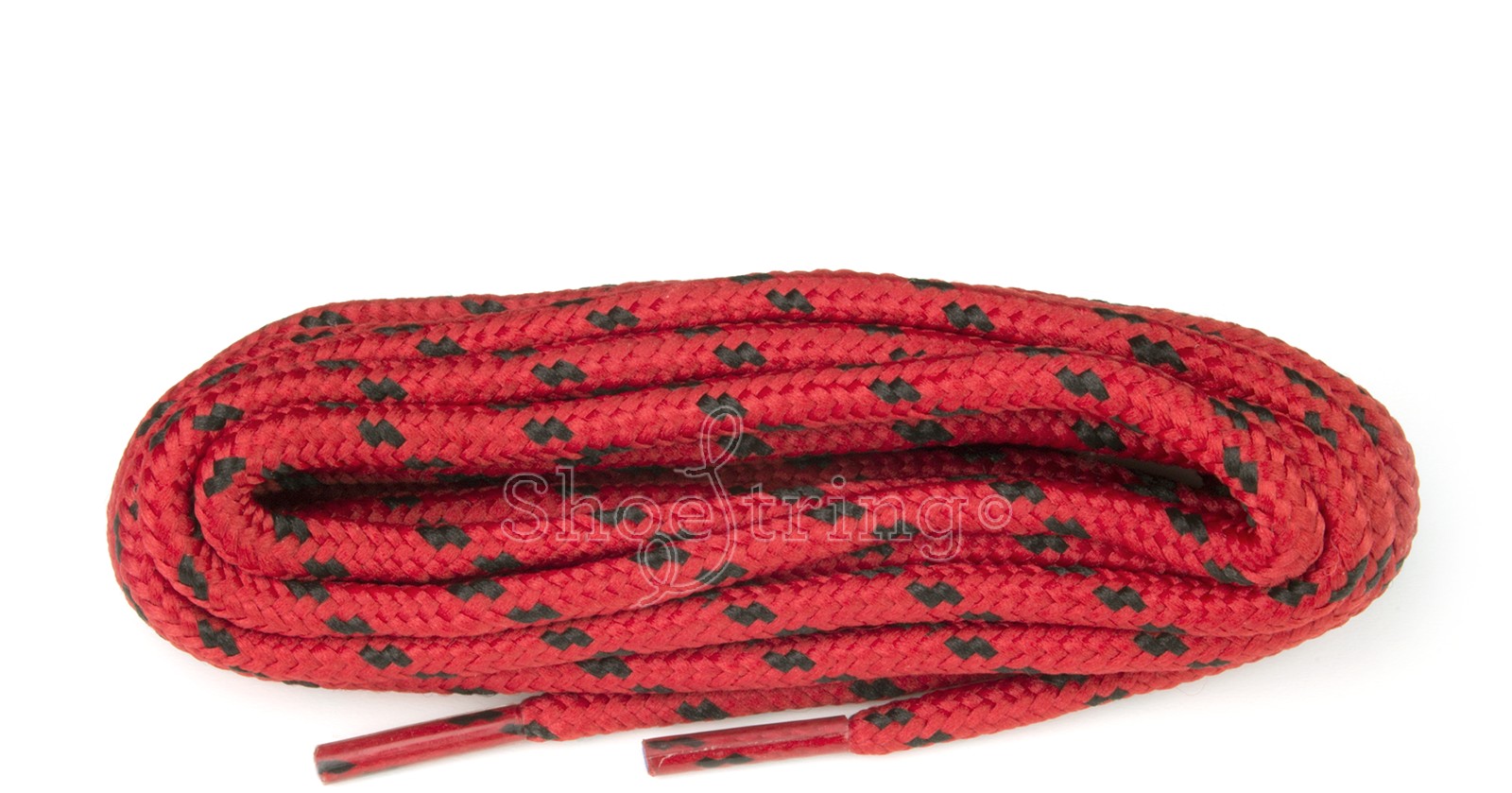 Red/Black Hiking shoe laces Polyester 