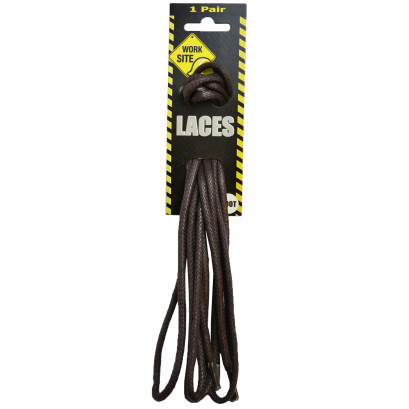 Brown Worksite Laces Heavy Cord Wax